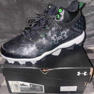 Under Armour Kids Black and Green Sneakers